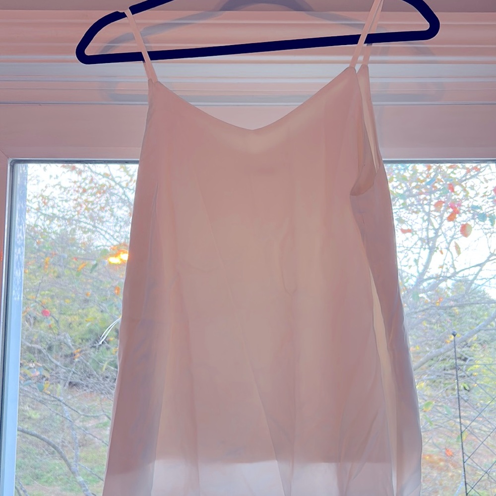 2 for 10 sz M silky camisoles, white and grey